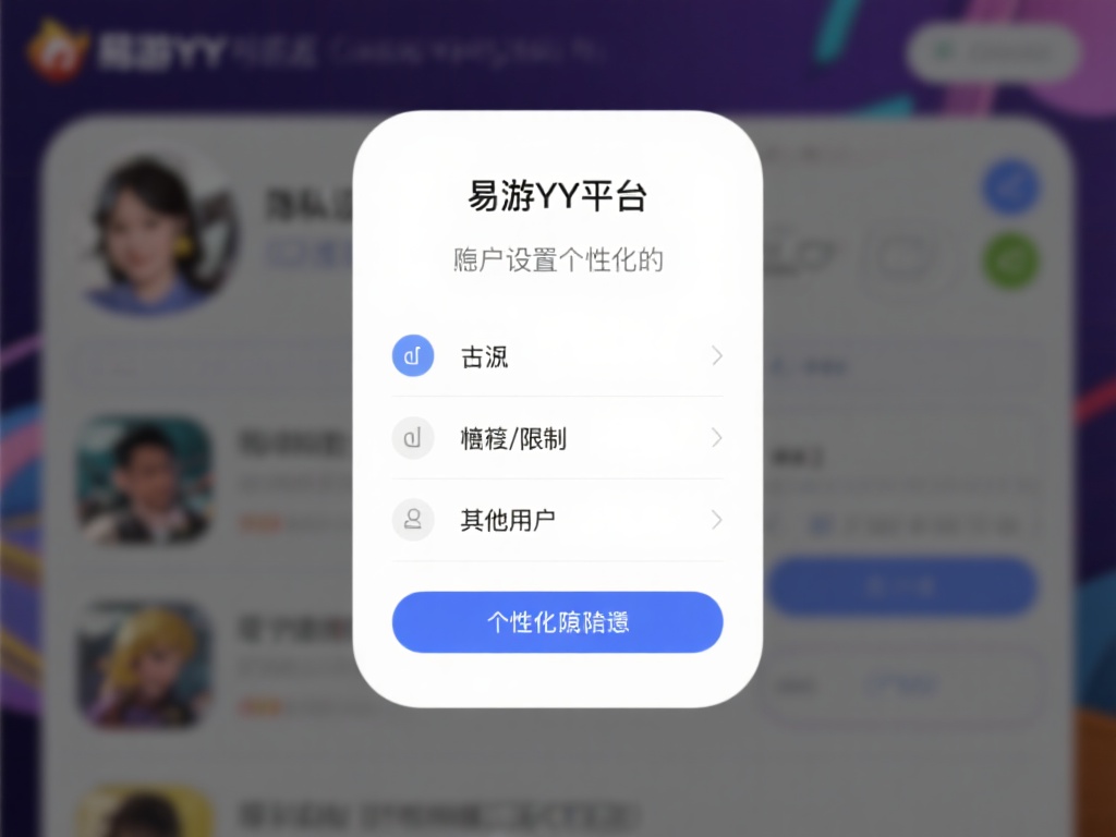 易游YY平台允许用户对隐私设置进行个性化调整。用户